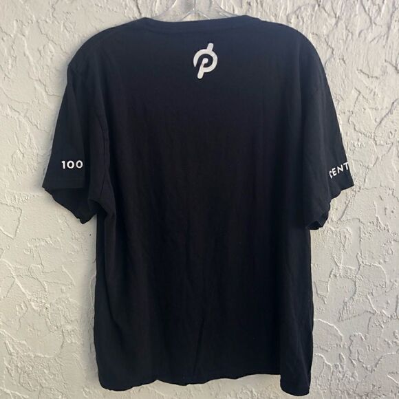 PELOTON 100 Century Crew Neck Short Sleeve Tee Black White Size XXL - Picture 6 of 7